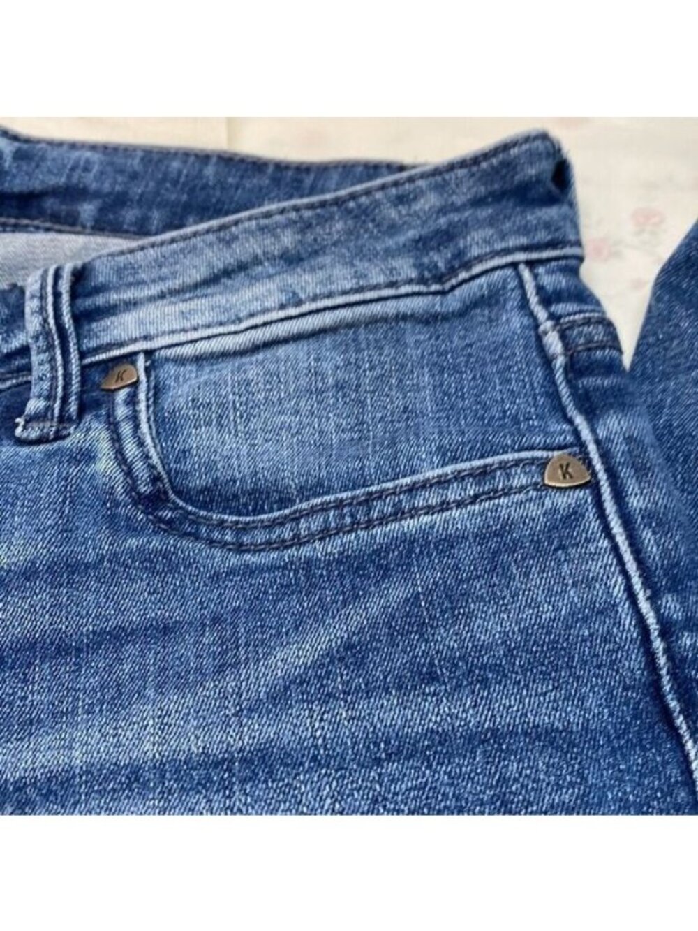 Kut From The Kloth Womens Distressed Blue Denim Jeans Size 4 Mid-Rise Casual Sty - Picture 5 of 7